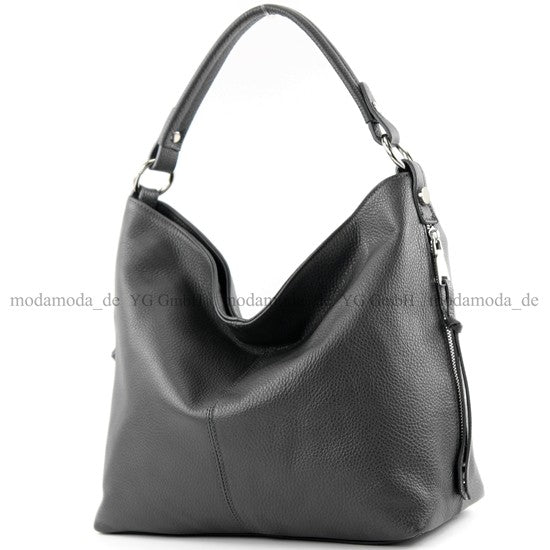 modamoda de T160 Damen Leder Schultertasche Henkeltasche Large handmade in Italy