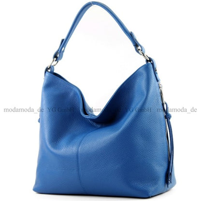modamoda de T160 Damen Leder Schultertasche Henkeltasche Large handmade in Italy