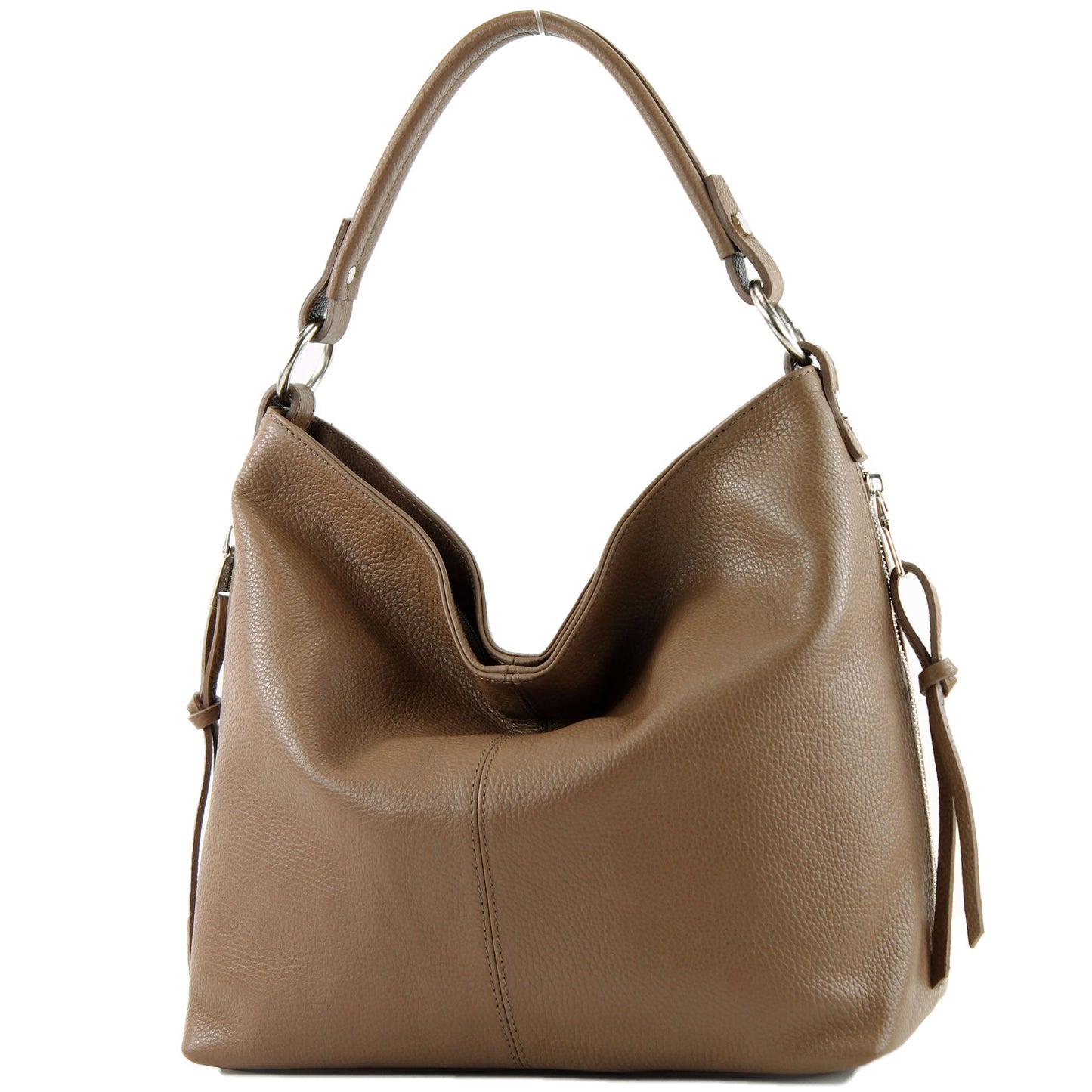 modamoda de T160 Damen Leder Schultertasche Henkeltasche Large handmade in Italy