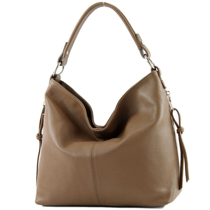 modamoda de T160 Damen Leder Schultertasche Henkeltasche Large handmade in Italy