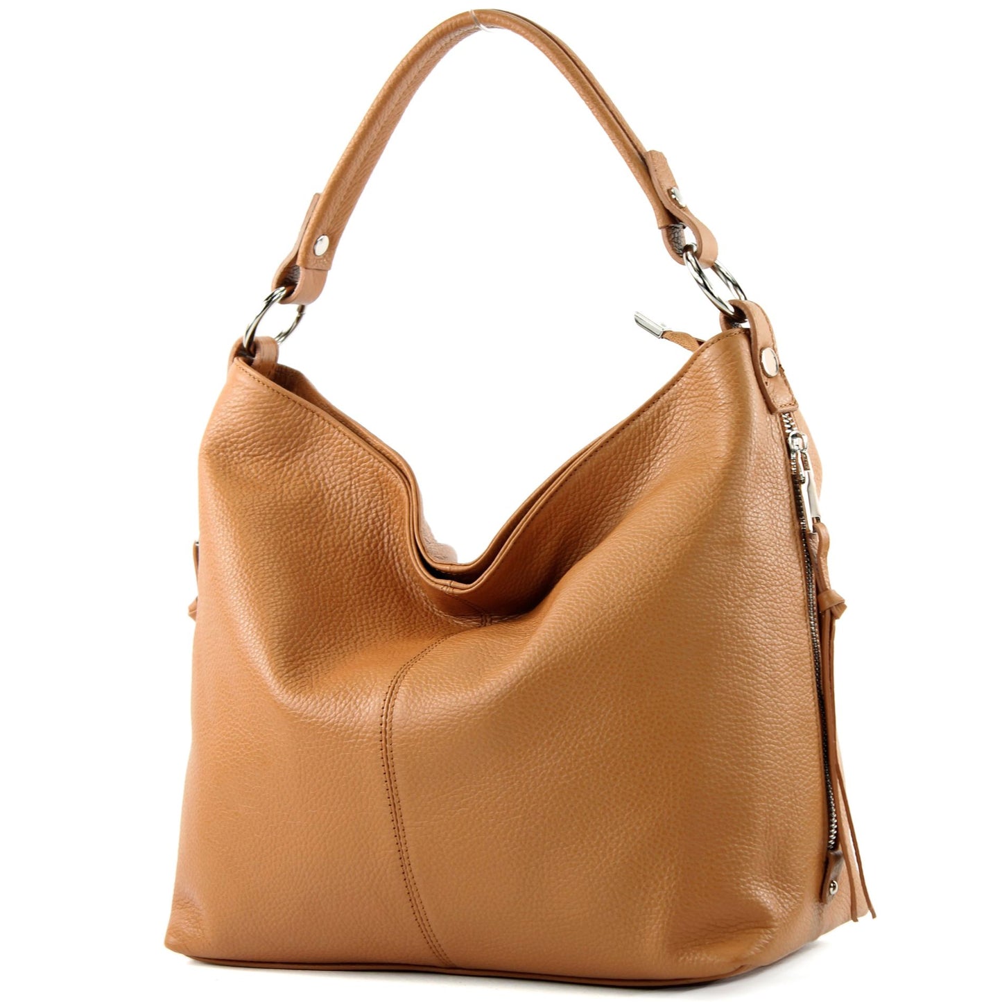 modamoda de T160 Damen Leder Schultertasche Henkeltasche Large handmade in Italy