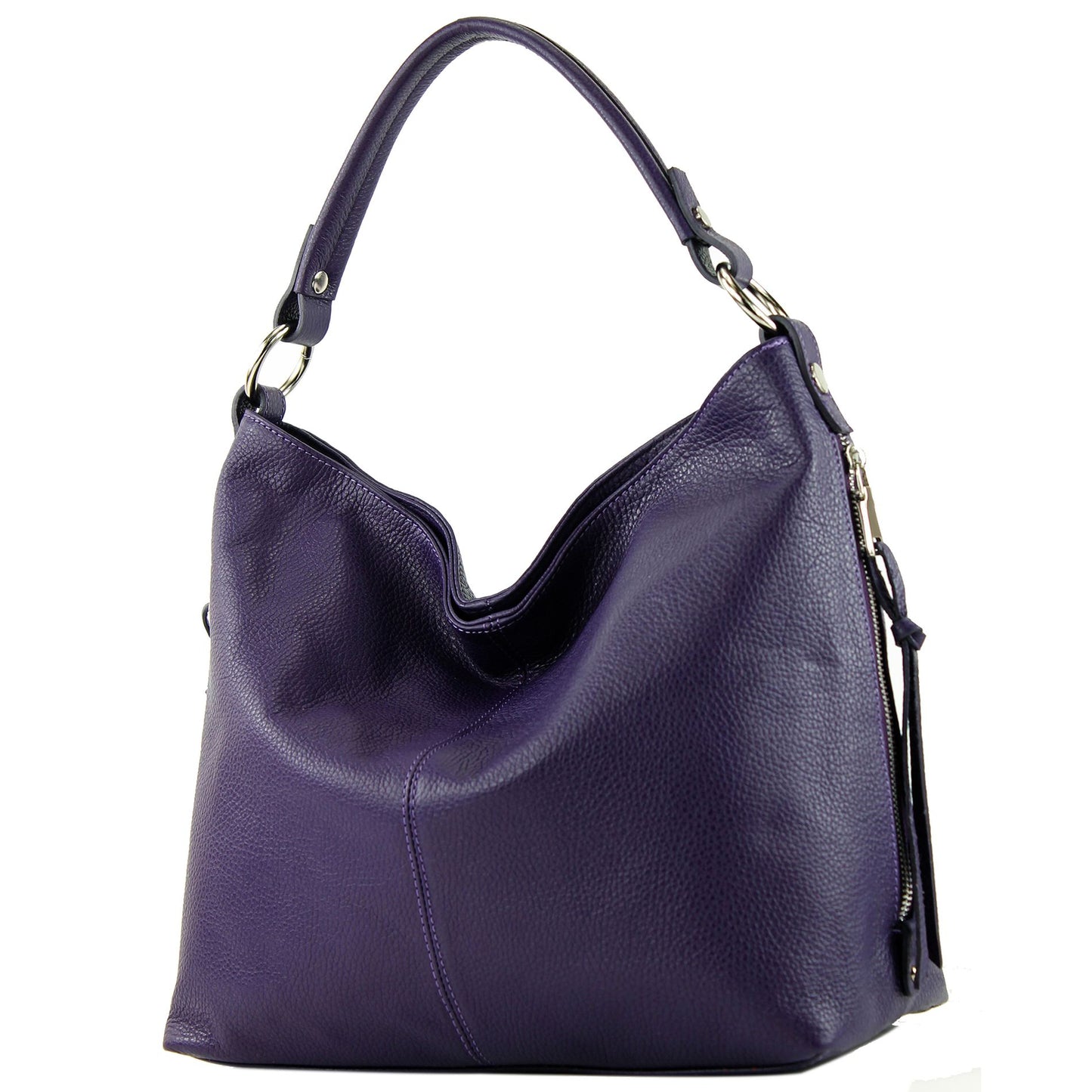 modamoda de T160 Damen Leder Schultertasche Henkeltasche Large handmade in Italy