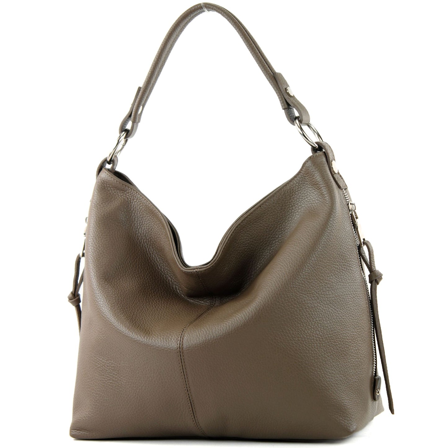 modamoda de T160 Damen Leder Schultertasche Henkeltasche Large handmade in Italy