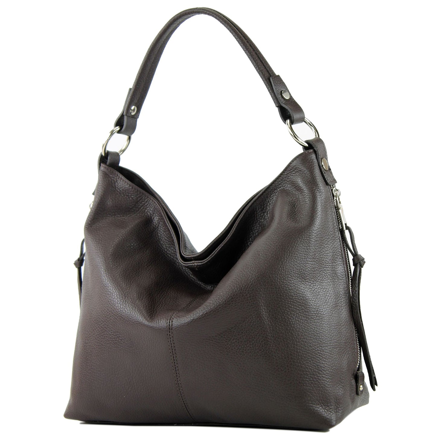 modamoda de T160 Damen Leder Schultertasche Henkeltasche Large handmade in Italy