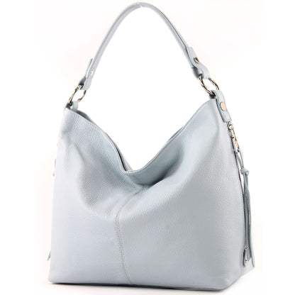 modamoda de T160 Damen Leder Schultertasche Henkeltasche Large handmade in Italy