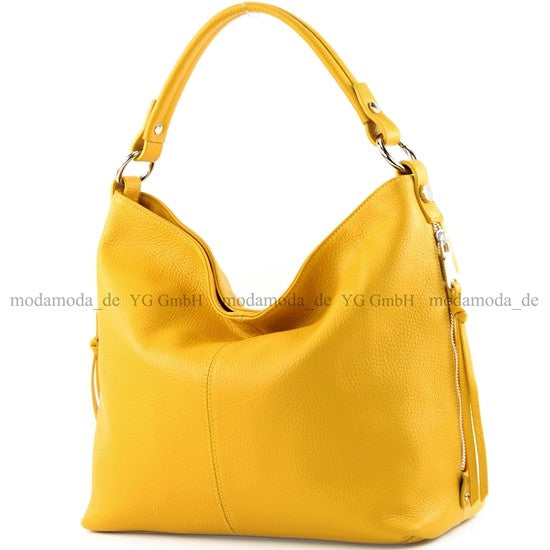 modamoda de T160 Damen Leder Schultertasche Henkeltasche Large handmade in Italy