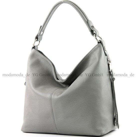 modamoda de T160 Damen Leder Schultertasche Henkeltasche Large handmade in Italy