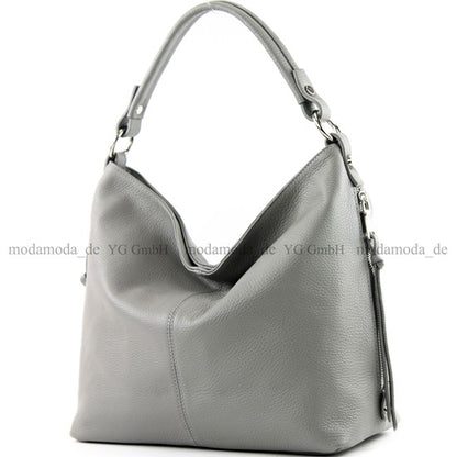modamoda de T160 Damen Leder Schultertasche Henkeltasche Large handmade in Italy