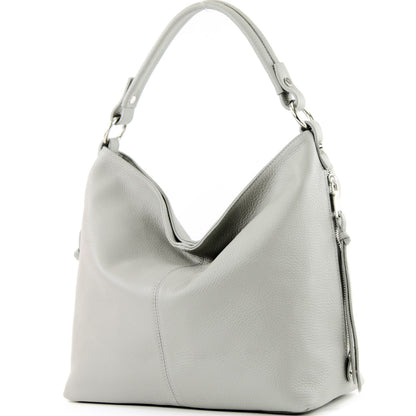 modamoda de T160 Damen Leder Schultertasche Henkeltasche Large handmade in Italy