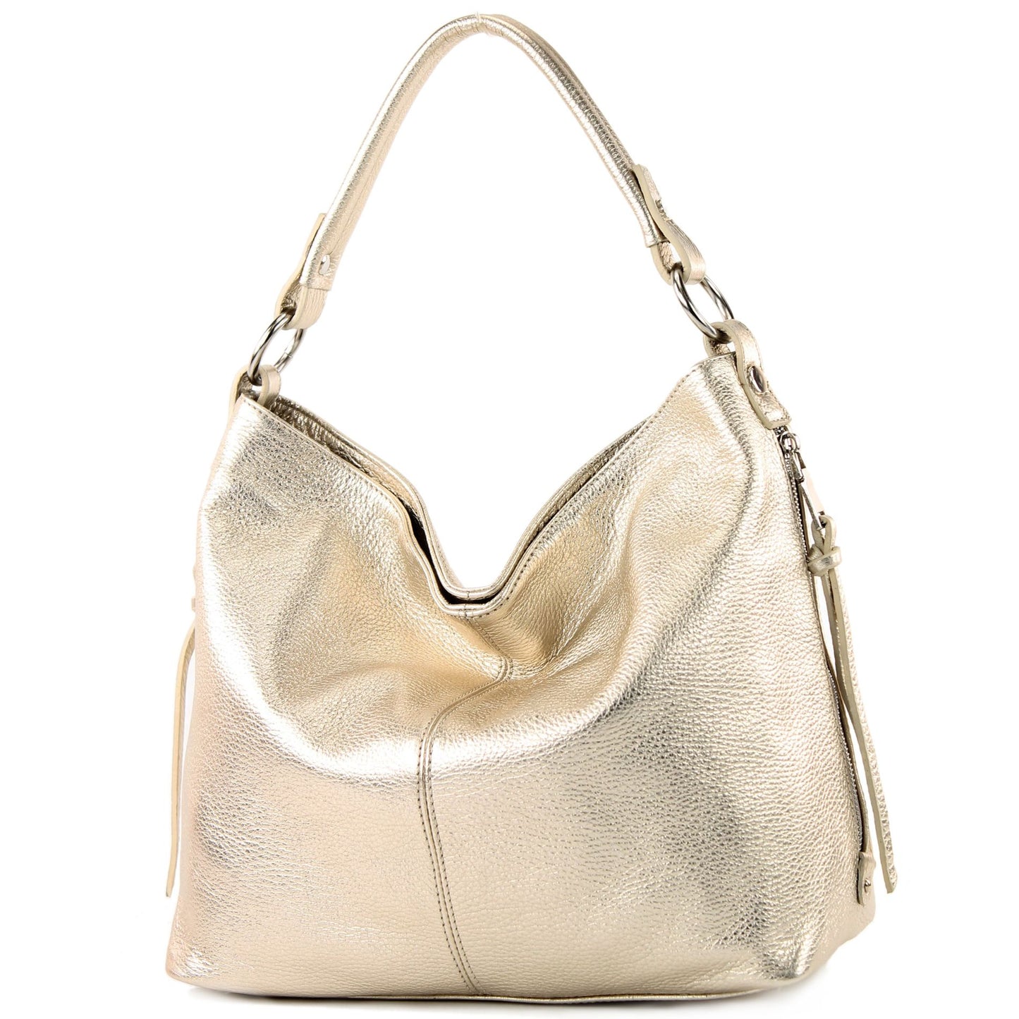 modamoda de T160 Damen Leder Schultertasche Henkeltasche Large handmade in Italy