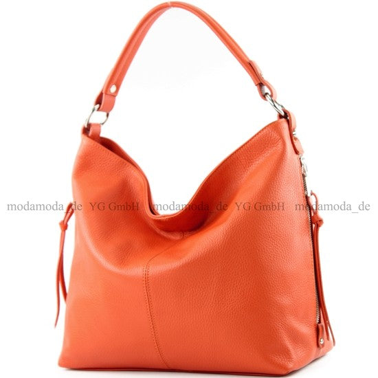 modamoda de T160 Damen Leder Schultertasche Henkeltasche Large handmade in Italy