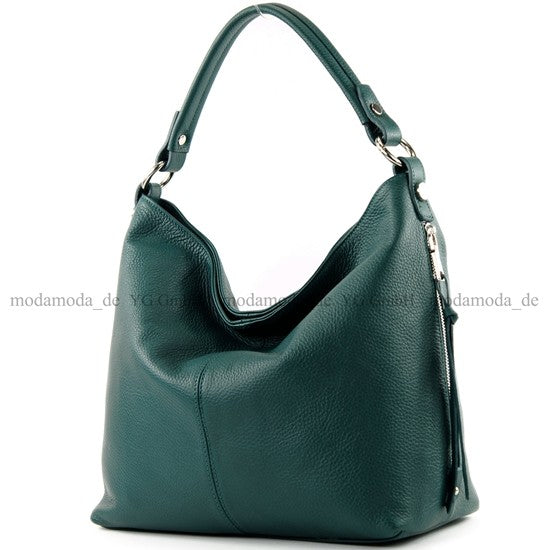 modamoda de T160 Damen Leder Schultertasche Henkeltasche Large handmade in Italy