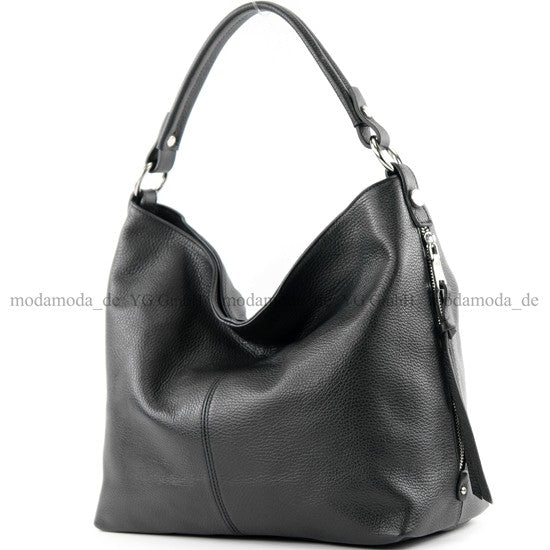 modamoda de T160 Damen Leder Schultertasche Henkeltasche Large handmade in Italy
