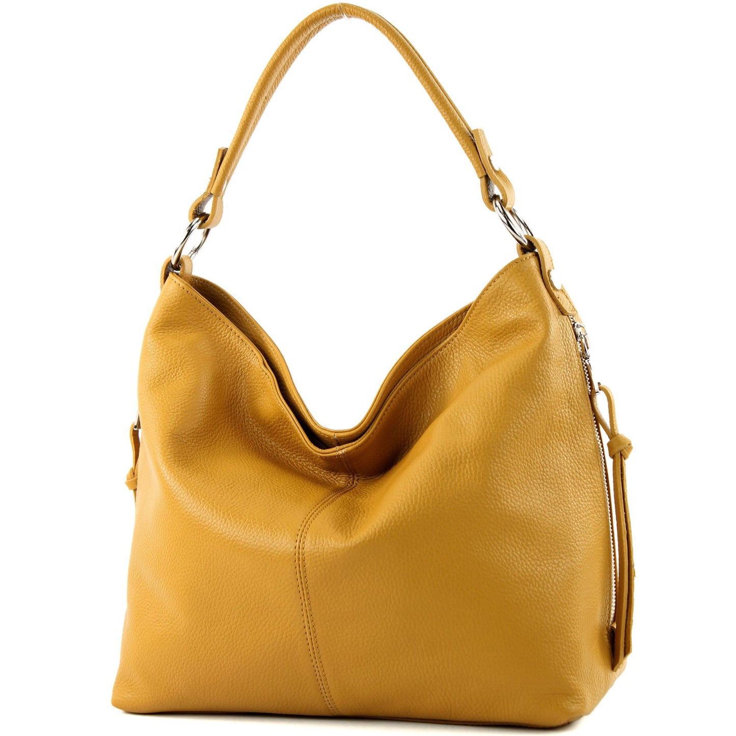 modamoda de T160 Damen Leder Schultertasche Henkeltasche Large handmade in Italy