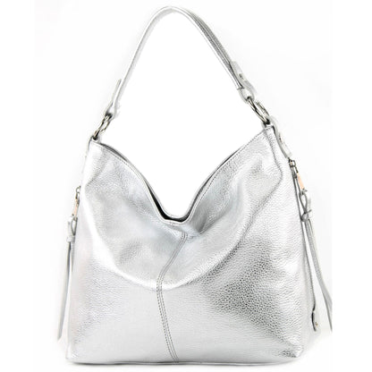 modamoda de T160 Damen Leder Schultertasche Henkeltasche Large handmade in Italy
