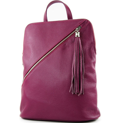 modamoda de T161 Damen Leder Rucksack Handtasche handmade in Italy
