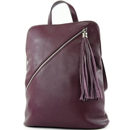 modamoda de T161 Damen Leder Rucksack Handtasche handmade in Italy