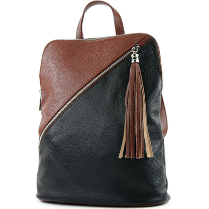 modamoda de T161 Damen Leder Rucksack Handtasche handmade in Italy
