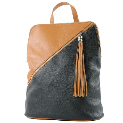 modamoda de T161 Damen Leder Rucksack Handtasche handmade in Italy