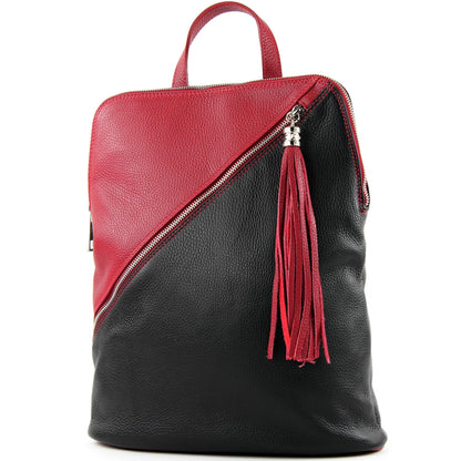 modamoda de T161 Damen Leder Rucksack Handtasche handmade in Italy