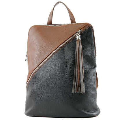 modamoda de T161 Damen Leder Rucksack Handtasche handmade in Italy