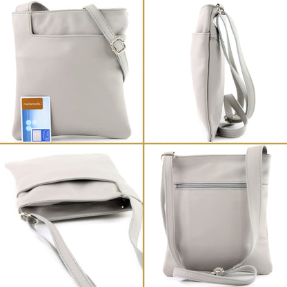 modamoda de - T162 - ital Umhängetasche Klein aus Nappaleder