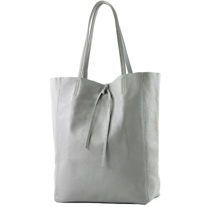 modamoda de T163 Damen Leder Shopper Schultertasche Large mit Innentasche handmade in Italy