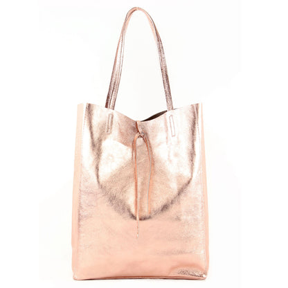 modamoda de T163 Damen Leder Shopper Schultertasche Large mit Innentasche handmade in Italy