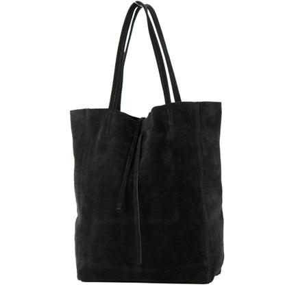 modamoda de T163 Damen Leder Shopper Schultertasche Large mit Innentasche handmade in Italy