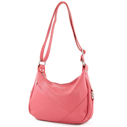 modamoda de -T164 - ital Schultertasche Umhängetasche aus Leder