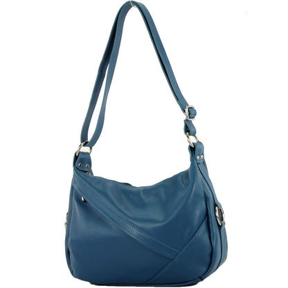 modamoda de -T164 - ital Schultertasche Umhängetasche aus Leder