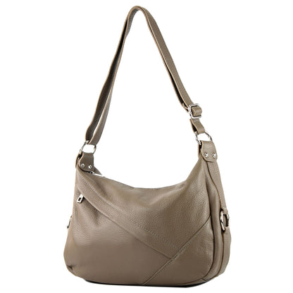 modamoda de -T164 - ital Schultertasche Umhängetasche aus Leder