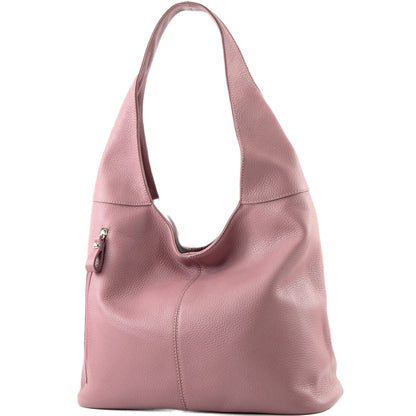 modamoda de - T155 - ital. Schultertasche Shopper aus Leder Groß