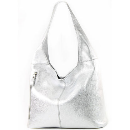 modamoda de - T155 - ital. Schultertasche Shopper aus Leder Groß