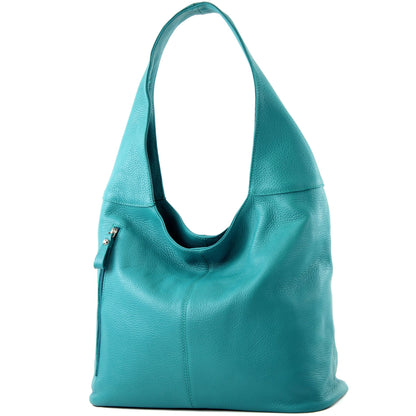 modamoda de - T155 - ital. Schultertasche Shopper aus Leder Groß