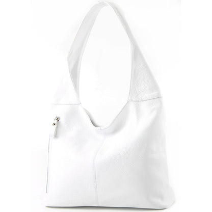 modamoda de - T155 - ital. Schultertasche Shopper aus Leder Groß