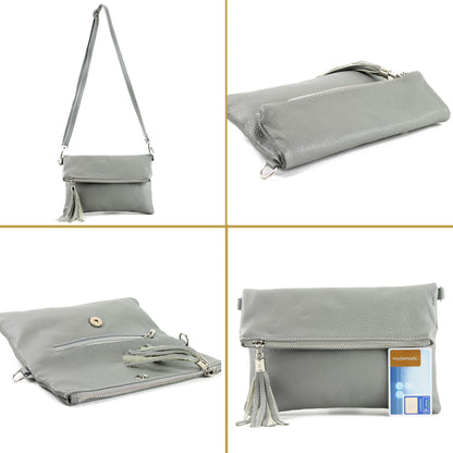 modamoda de T167 Damen Leder Umhängetasche Clutch Small handmade in Italy