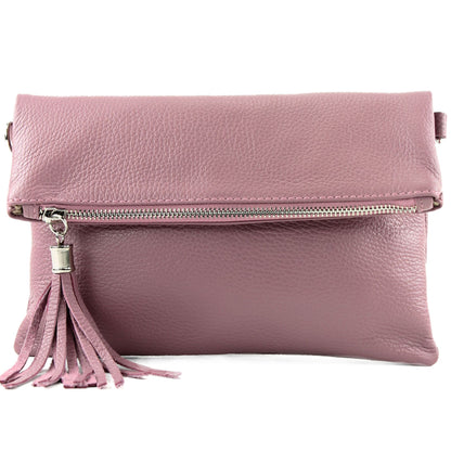 modamoda de T167 Damen Leder Umhängetasche Clutch Small handmade in Italy