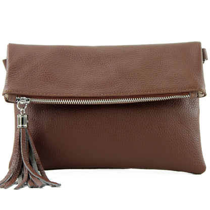 modamoda de T167 Damen Leder Umhängetasche Clutch Small handmade in Italy