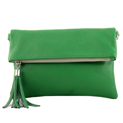 modamoda de T167 Damen Leder Umhängetasche Clutch Small handmade in Italy