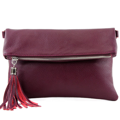 modamoda de T167 Damen Leder Umhängetasche Clutch Small handmade in Italy