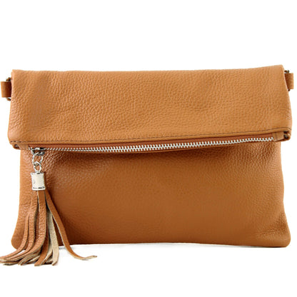 modamoda de T167 Damen Leder Umhängetasche Clutch Small handmade in Italy