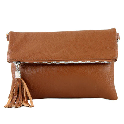 modamoda de T167 Damen Leder Umhängetasche Clutch Small handmade in Italy