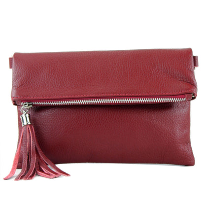 modamoda de T167 Damen Leder Umhängetasche Clutch Small handmade in Italy