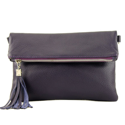 modamoda de T167 Damen Leder Umhängetasche Clutch Small handmade in Italy