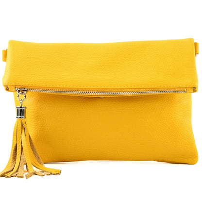 modamoda de T167 Damen Leder Umhängetasche Clutch Small handmade in Italy