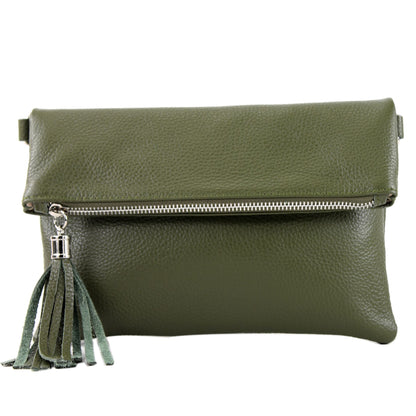 modamoda de T167 Damen Leder Umhängetasche Clutch Small handmade in Italy