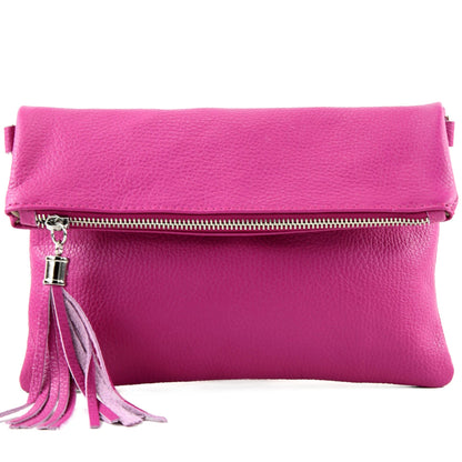 modamoda de T167 Damen Leder Umhängetasche Clutch Small handmade in Italy
