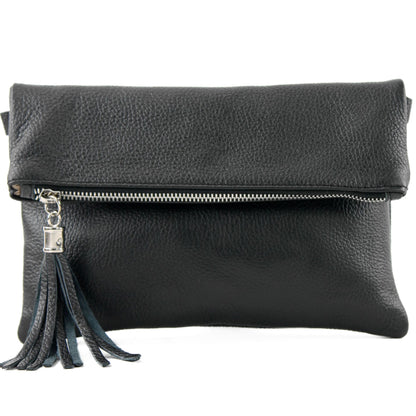 modamoda de T167 Damen Leder Umhängetasche Clutch Small handmade in Italy