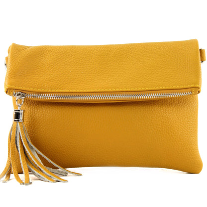 modamoda de T167 Damen Leder Umhängetasche Clutch Small handmade in Italy